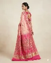 Blush Pink Banarasi Brocade Saree with Rich Rani Border
