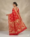 Royal Red Banarasi Silk Saree with Opulent Gold Zari Work