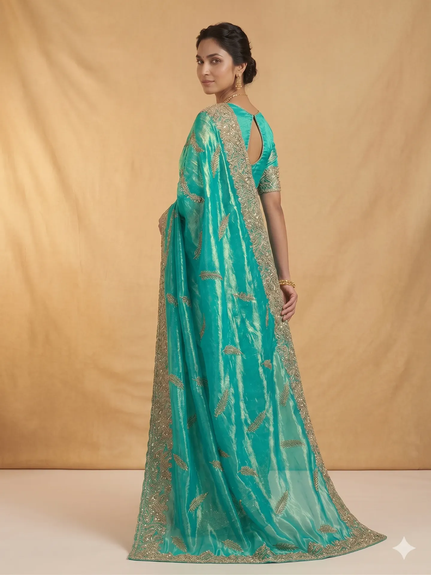 Silk Saree with Intricate Zari Embroidered Elegance
