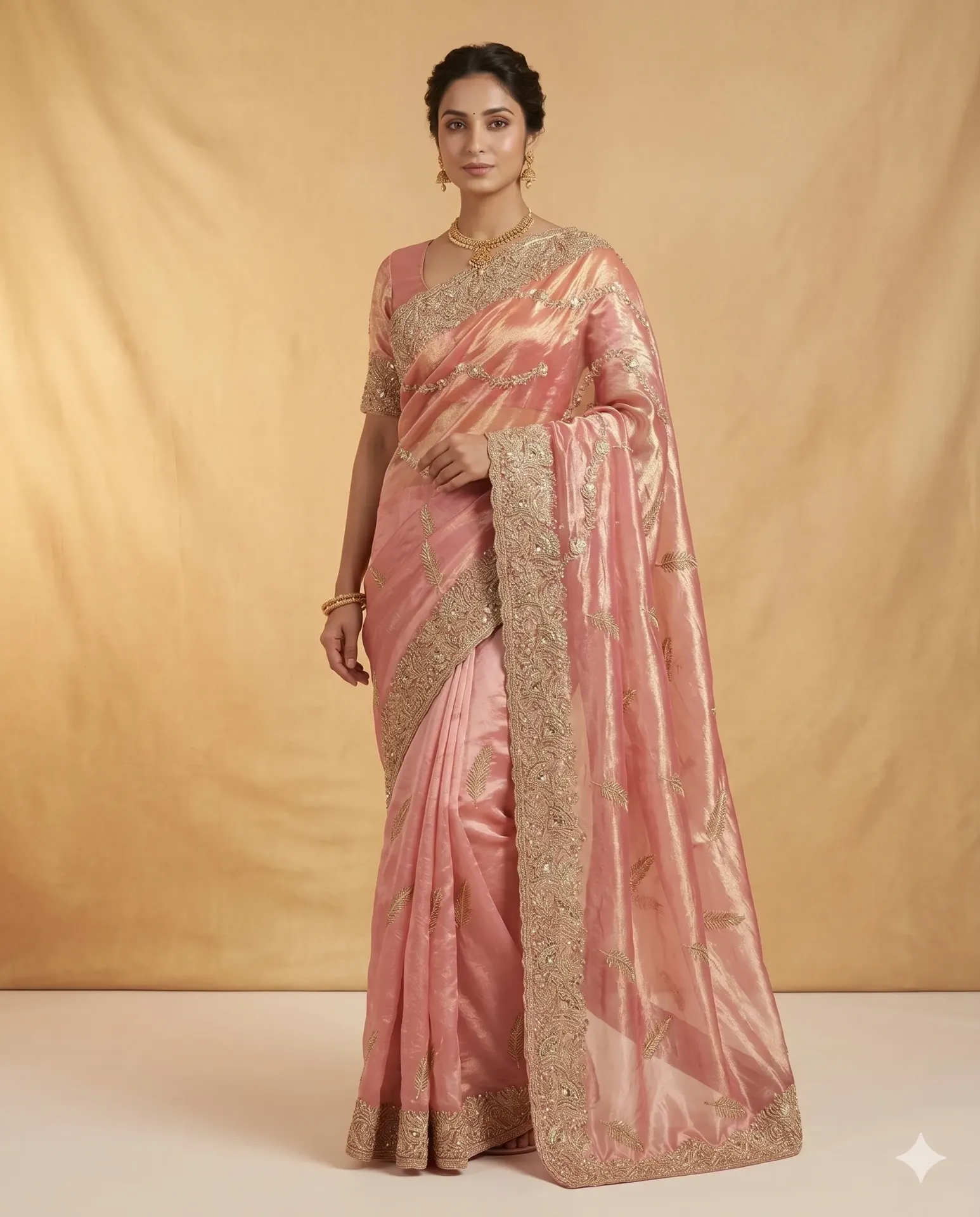 Silk Saree with Intricate Zari Embroidered Elegance