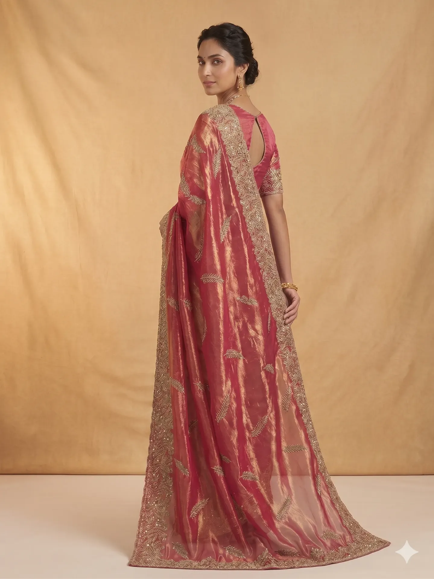 Silk Saree with Intricate Zari Embroidered Elegance